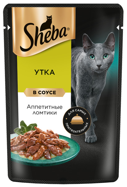 Sheba Утка в соусе пауч для кошек 75 г