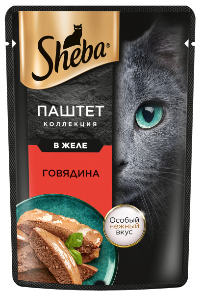 Sheba Говядина паштет пауч для кошек 75 г