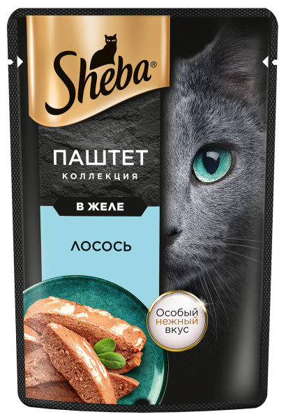 Sheba Лосось паштет пауч для кошек 75 г