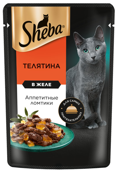 Sheba Телятина в желе пауч для кошек 75 г