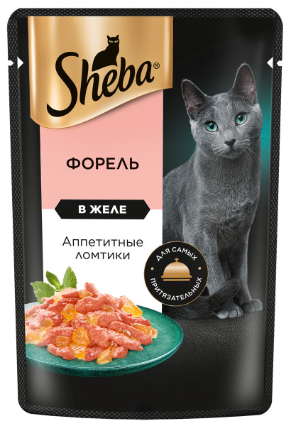 Sheba Форель в желе пауч для кошек 75 г