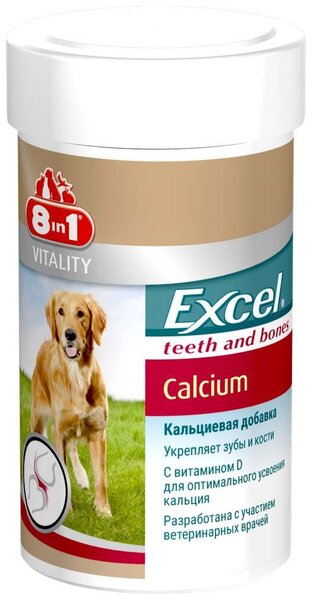 8 in 1 Excel Calcium корм добавка для собак 880 шт 1