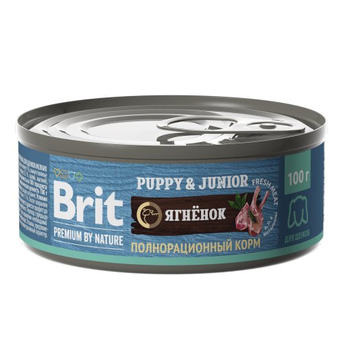 Brit Premium by Nature Puppy&Junior Ягненок консерва для щенков 100 г