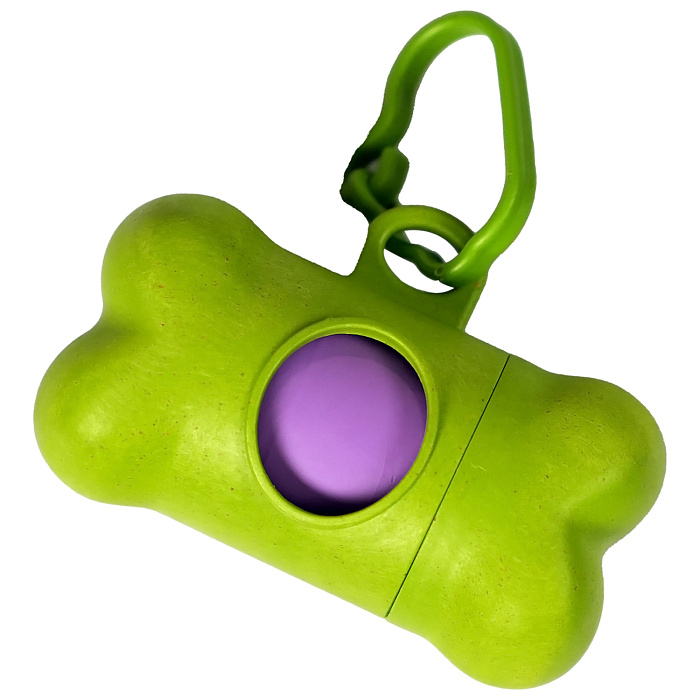 Диспенсер Mr. Kranch Биоразлагаемый для выгула пластик зеленый для животных мелких 8*4 см 3