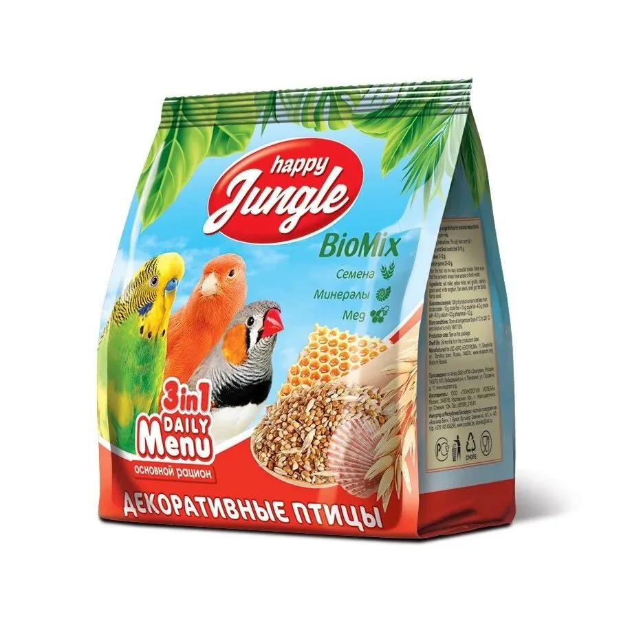 Happy Jungle Корм д/декоративных птиц 350 г