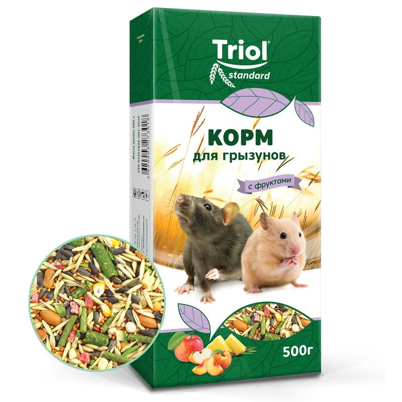  Тriol Standard корм с фруктами для грызунов 500 г 2
