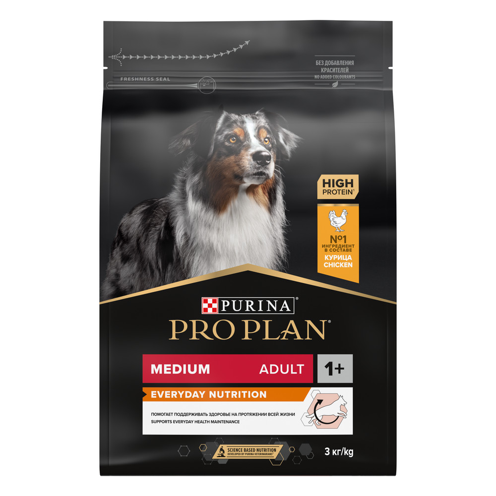 Pro Plan Medium Adult для взрослых собак средних пород, с высоким содержанием курицы