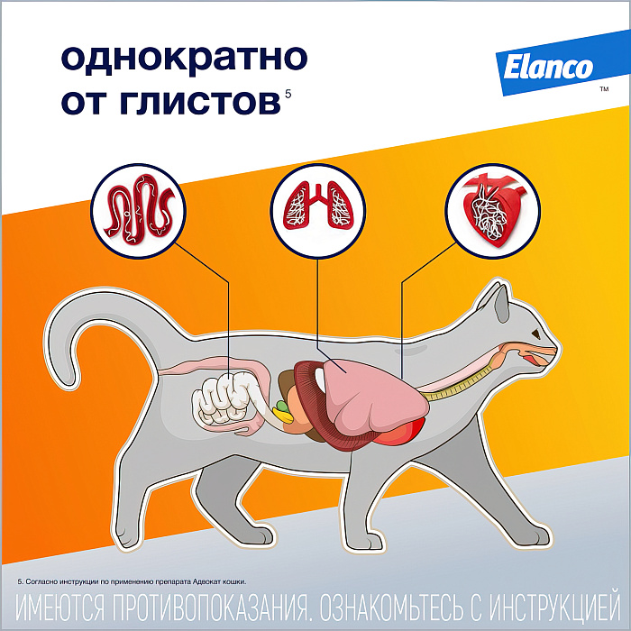 Адвокат капли на холку для кошек (1 пипетка) 6