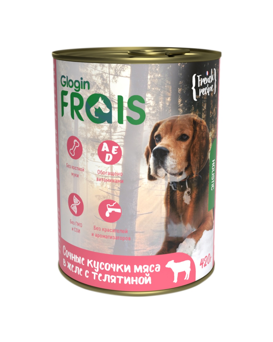 Frais Holistic Dog Телятина в желе конс для собак 420 г