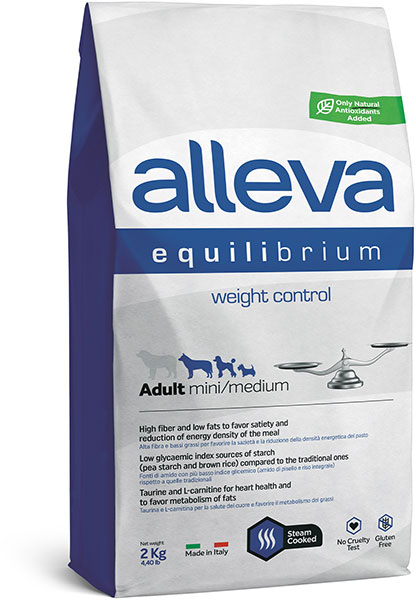 Alleva Equilibrium Weight Control Adult Mini&Medium с курицей для собак 2 кг