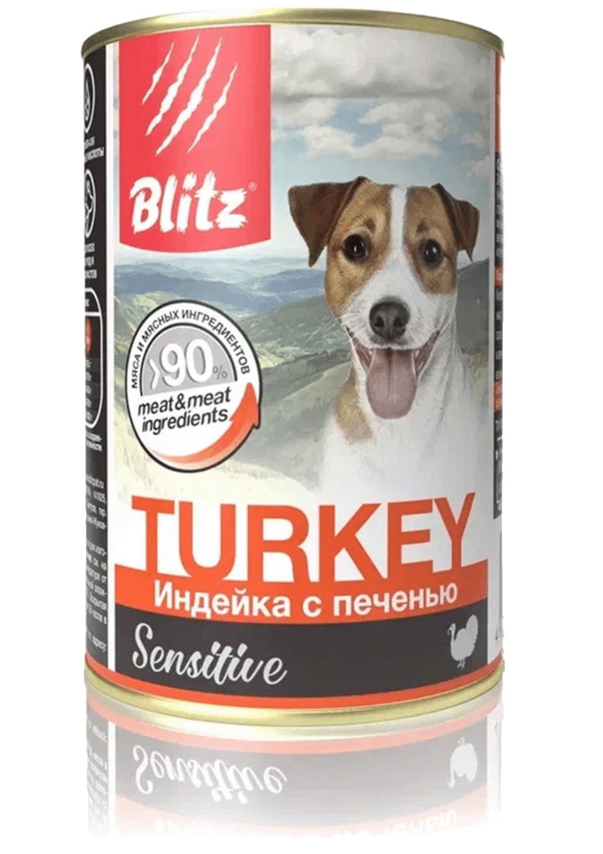 Blitz Sensitive Adult Индейка/печень консервы для собак 2
