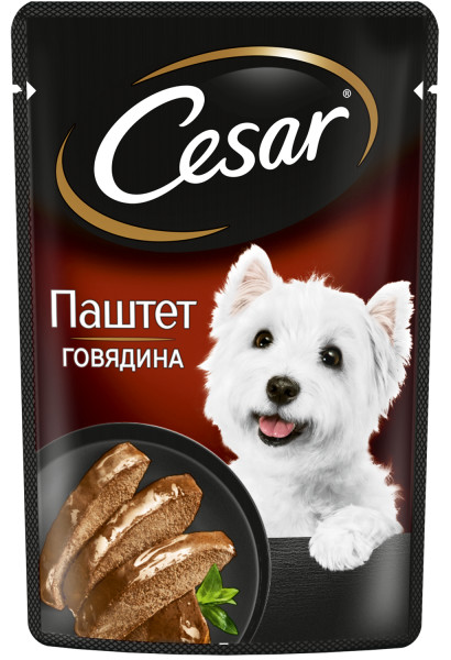 Cesar Adult Говядина паштет пауч для собак 80 г