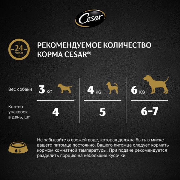 Cesar Adult Ягненок паштет пауч для собак 80 г 2