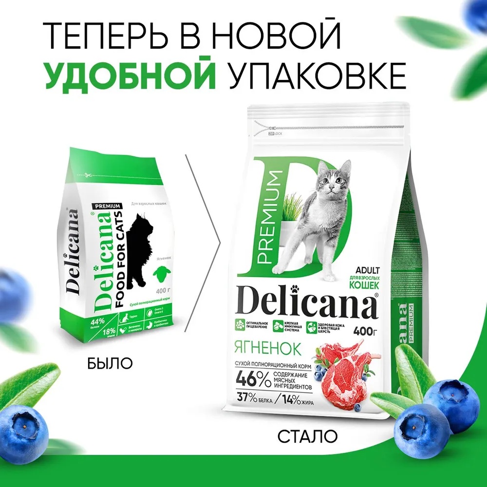 Delicana Adult Ягненок для кошек 2