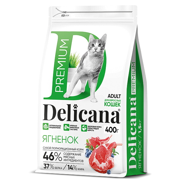 Delicana Adult Ягненок для кошек