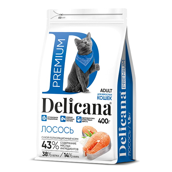 Delicana Adult Лосось для кошек