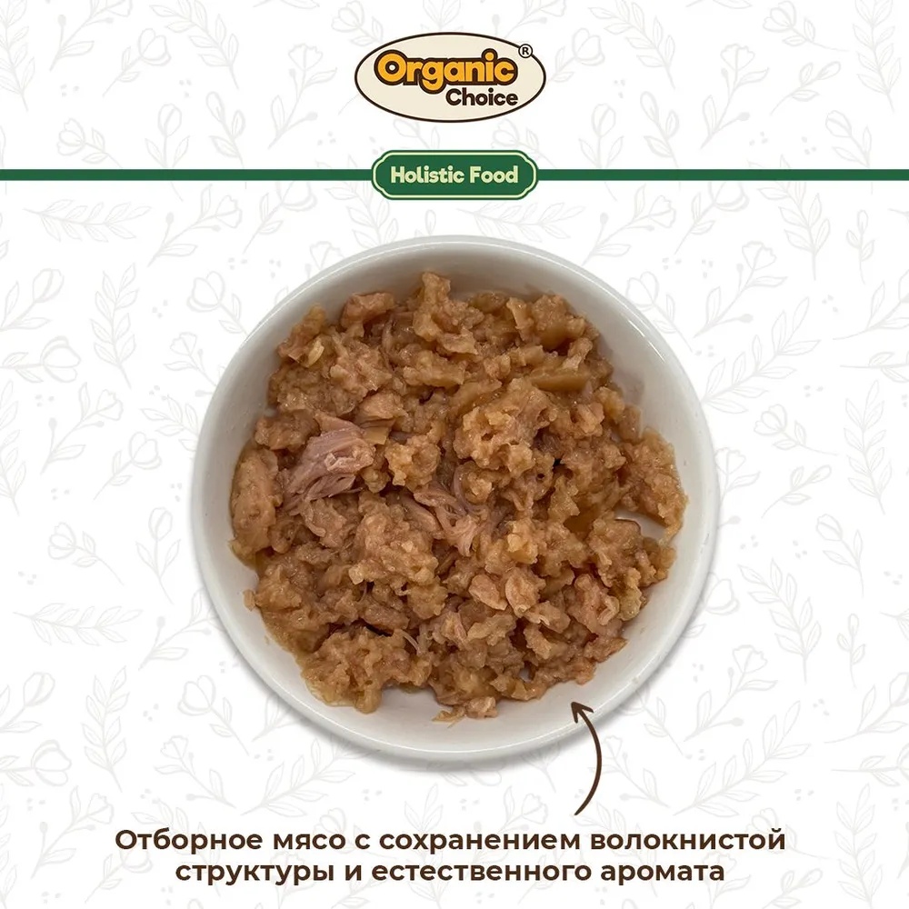 Organic Сhoice Holistic Adult утка конс для собак 100 г 3