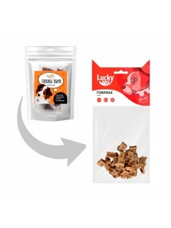 Лакомство Lucky bits Вымя говяжье для собак 40 г 2