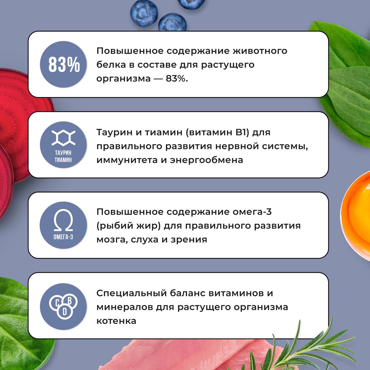 Bowl Wow Kitten Индейка/Курица/Черника для котят 7