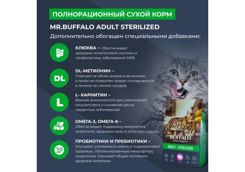 Mr. Buffalo Sterilized Индейка для кошек 4