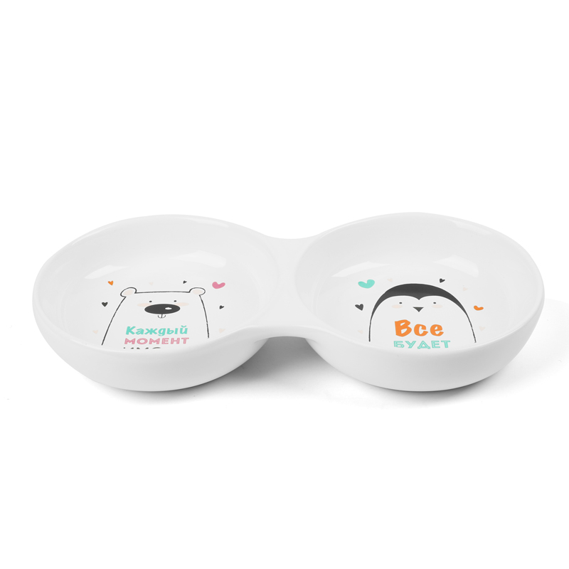 Миска Triol Север двойная керамика для животных 2*200 мл 2