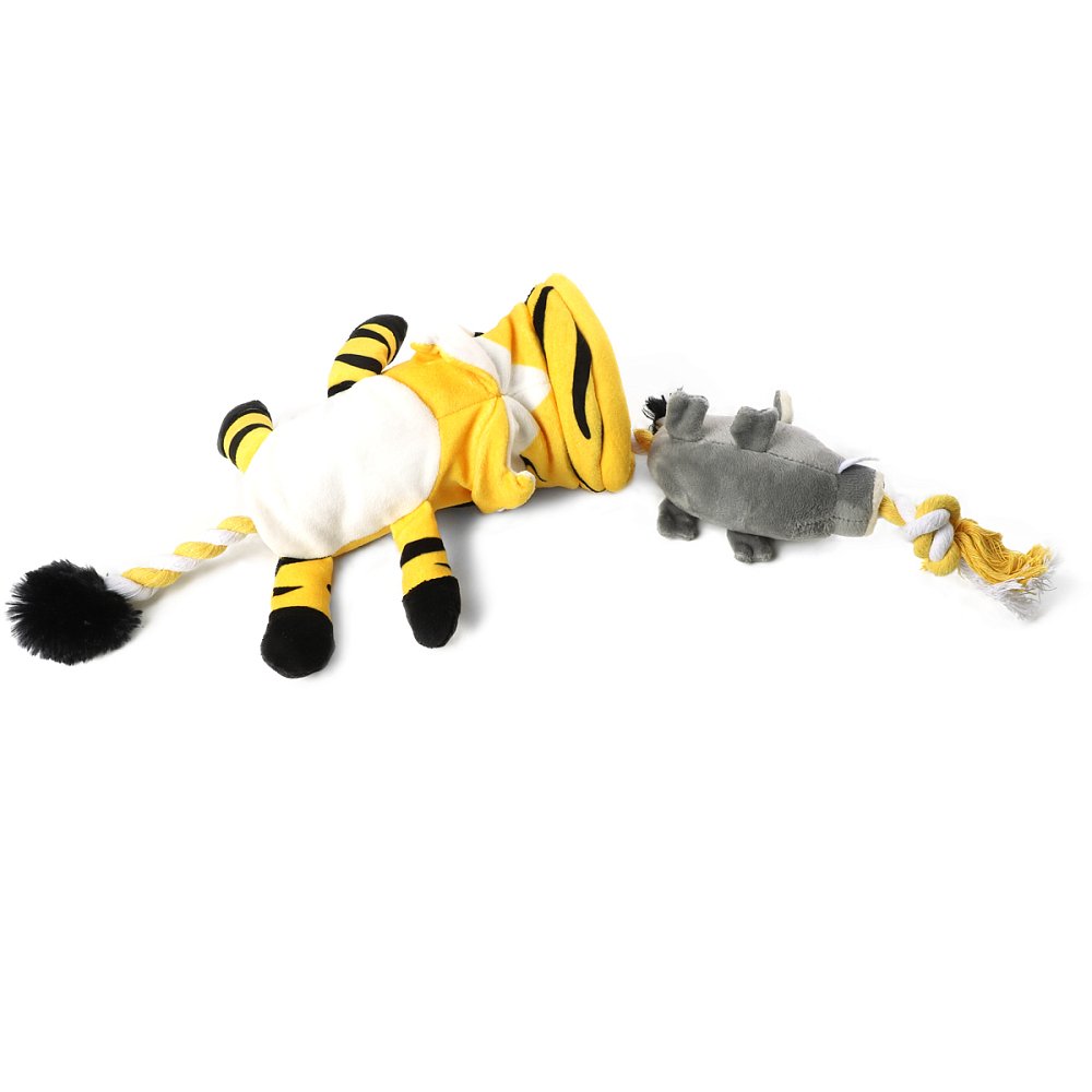 Игрушка GiGwi Catch&Fetсh Тигр с кабаном на веревке для собак 53 см 2