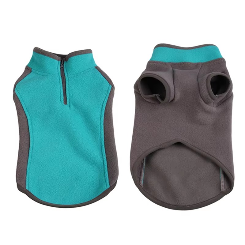 Куртка Уют на молнии зеленая флисовая для собак S 32 см 2