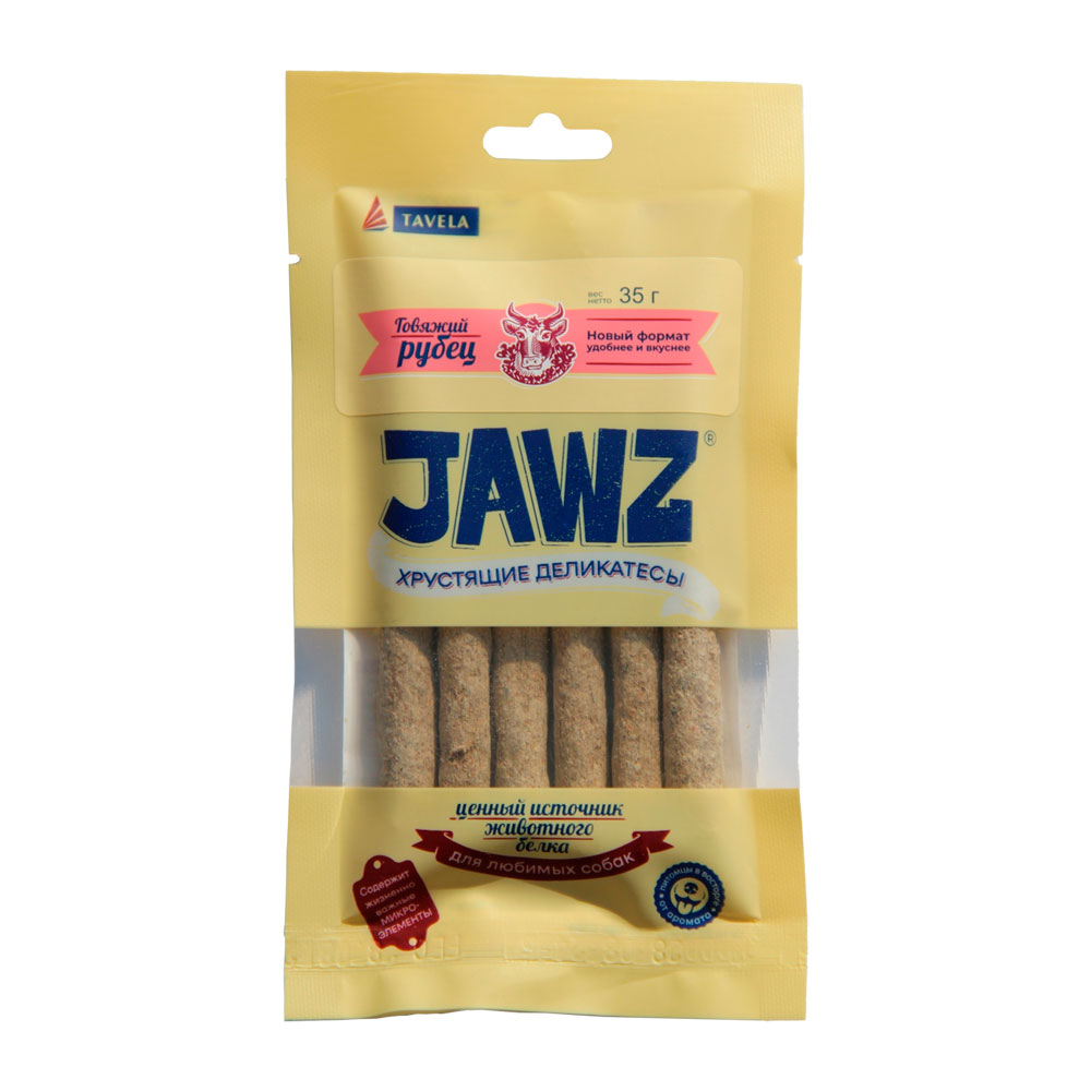 Лакомство JAWZ Хрустящие деликатесы Говяжий рубец для собак 35 г