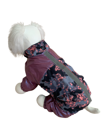 Дождевик PetFashion Камуфляж слива перламутровый