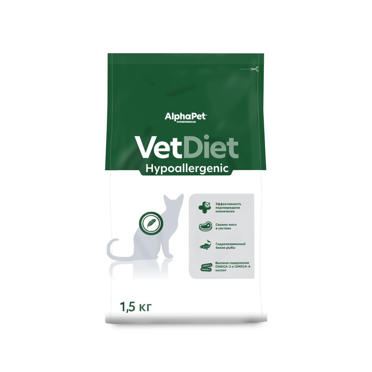 AlphaPet Vet Diet Hypoallergenic Adult для кошек 3