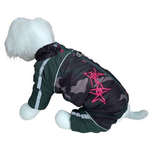Комбинезон PetFashion Dog Star мех хаки мальчик