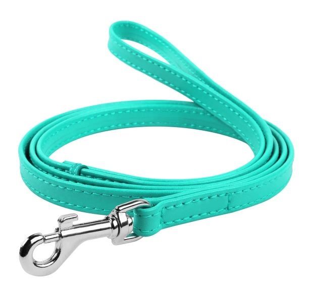 Поводок Collar Glamour Желтый/Черный/Ментол 13 мм 122 см для собак