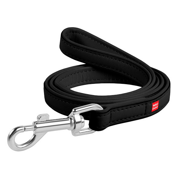 Поводок Collar WAUDOG кожа черный для собак