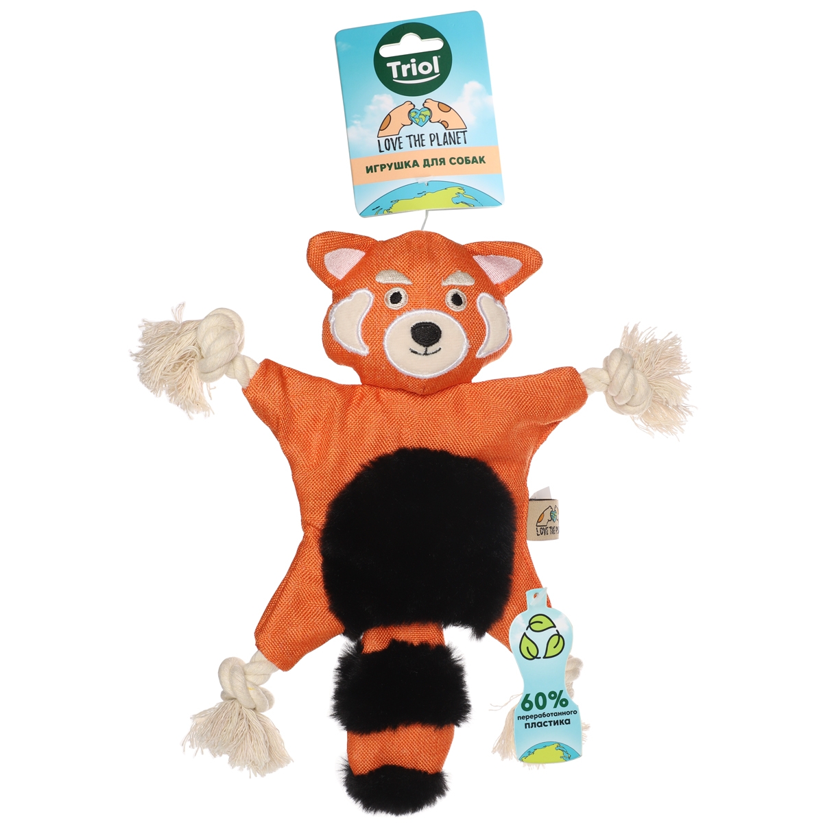 Игрушка Triol Love the planet Красная панда мягкая для собак 28 см