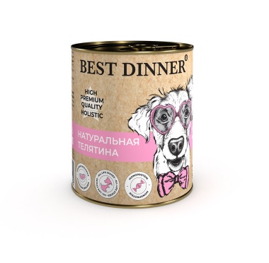Best Dinner High Premium Телятина консерва для собак и щенков 340 г