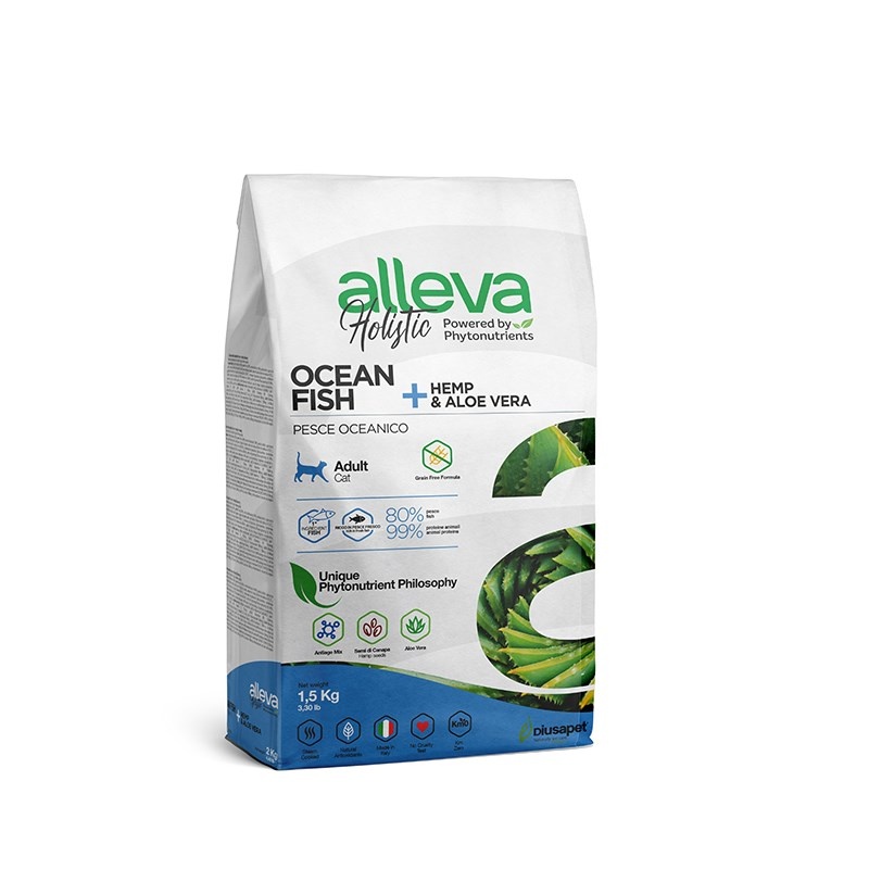 Alleva Holistic Adult Океаническая рыба/конопля/алое вера (б/зерн) для кошек 4