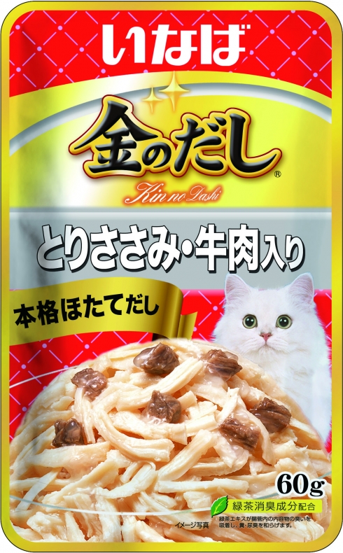 Inaba Kinnodashi Куриное филе/Говядина в желе для кошек 60 г