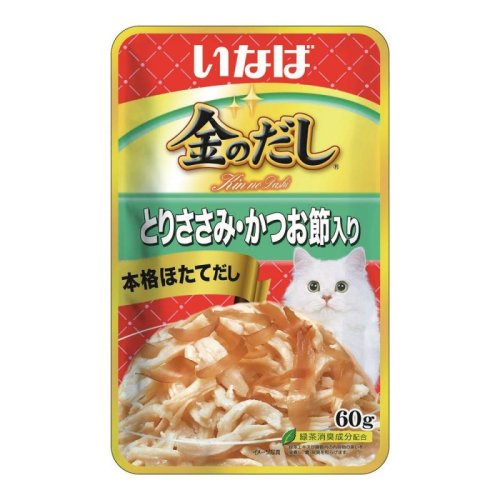Inaba Kinnodashi Куриное филе/Кацуобуси в желе для кошек 60 г