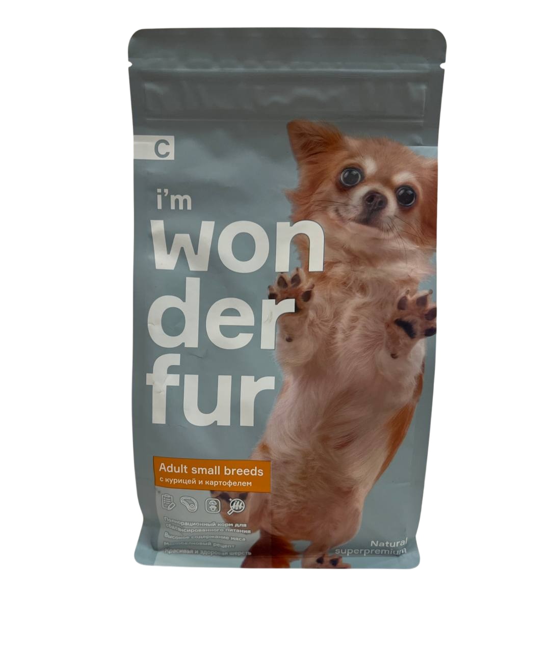 Wonderfur Adult Small Breed Курица/Картофель для собак