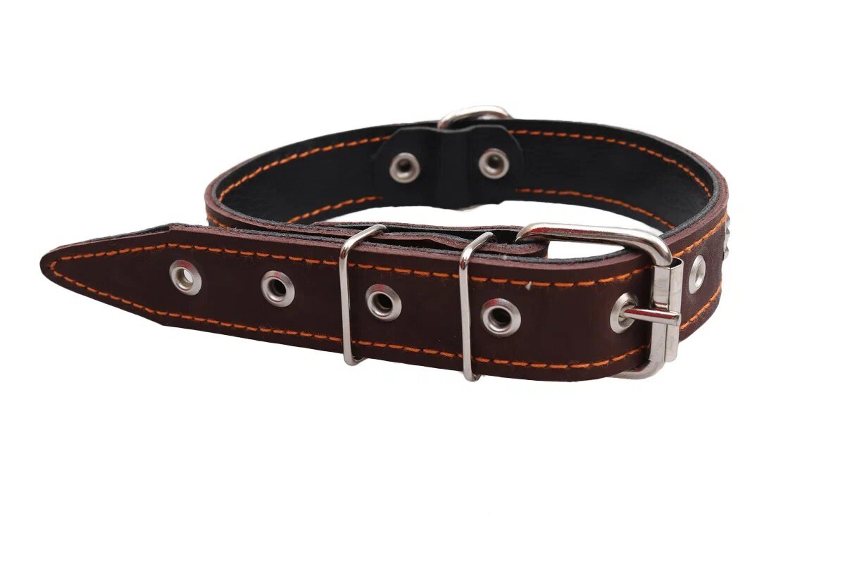 Ошейник Rich Breed двойной кожа №25 усиленный 1/2 для собак 50 см