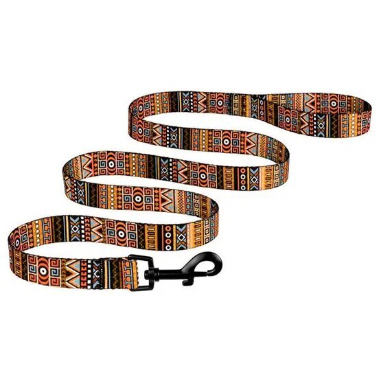 Поводок Rich Breed ЭТНО оранжевый для собак L 2,5 см *1,5 м
