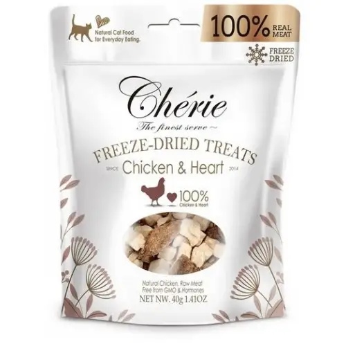 Лакомство Pettric Cherie Freeze-Dried Treats сублимированное Курица и Куриное сердечко для собак 40 г