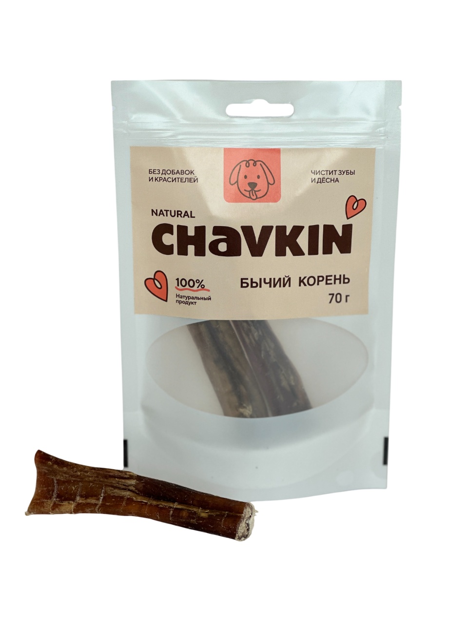 Лакомство Chavkin Корень бычий для собак 70 г 2