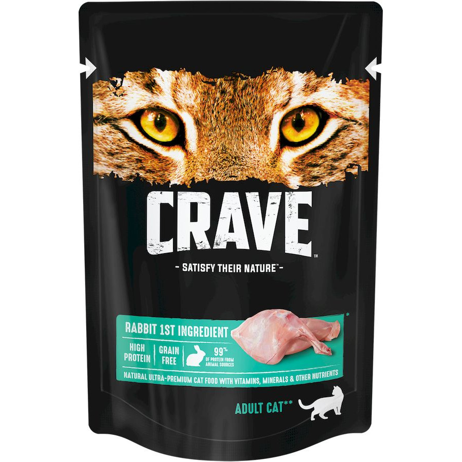 Crave Кролик в желе пауч для кошек 70 г