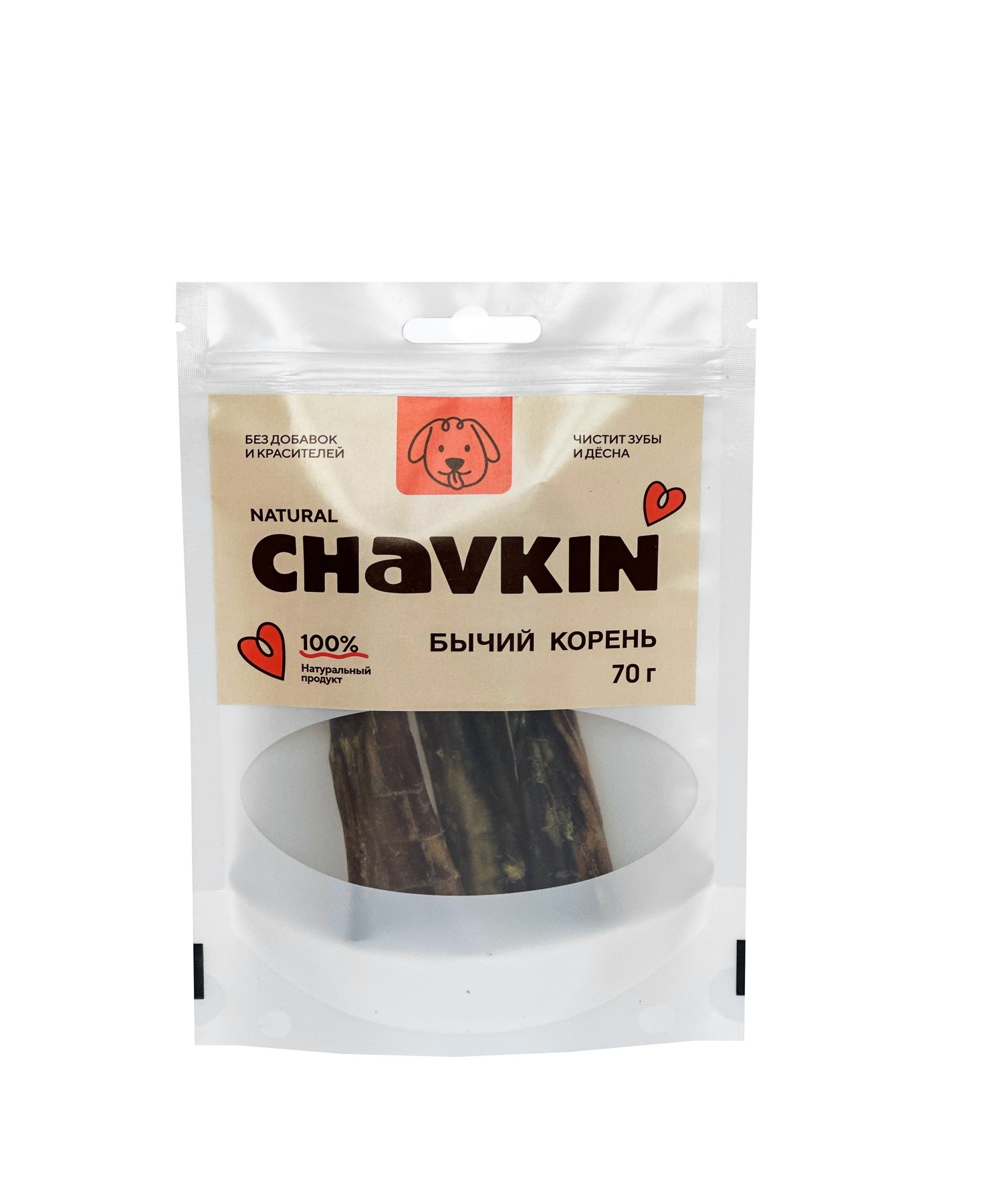 Лакомство CHAVKIN Корень бычий для собак 70 г