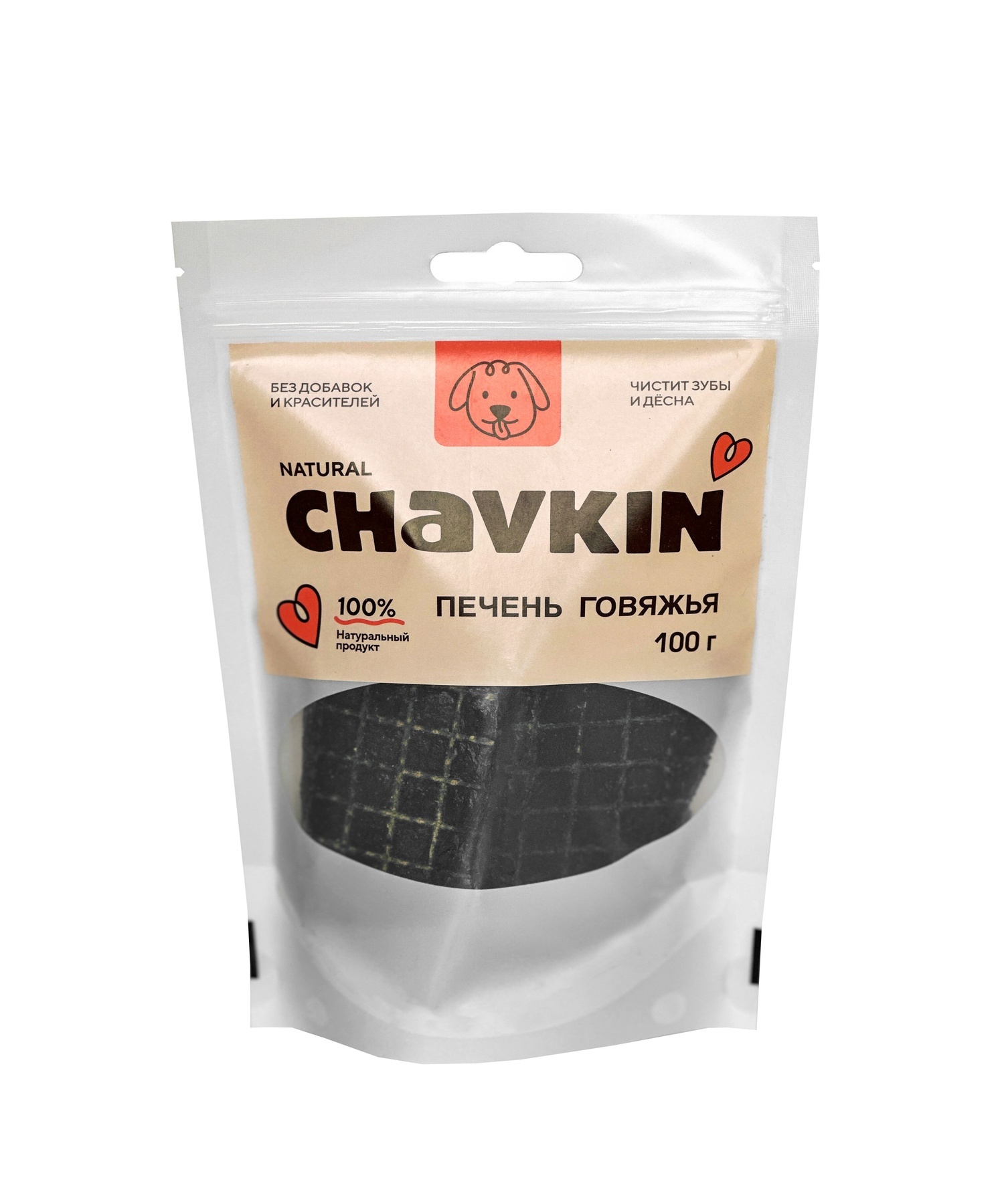 Лакомство CHAVKIN Печень говяжья для собак 100 г
