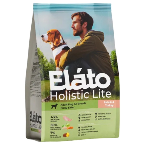 Elato Holistic Lite Picky Eater Adult Dog All Breeds Кролик и Индейка