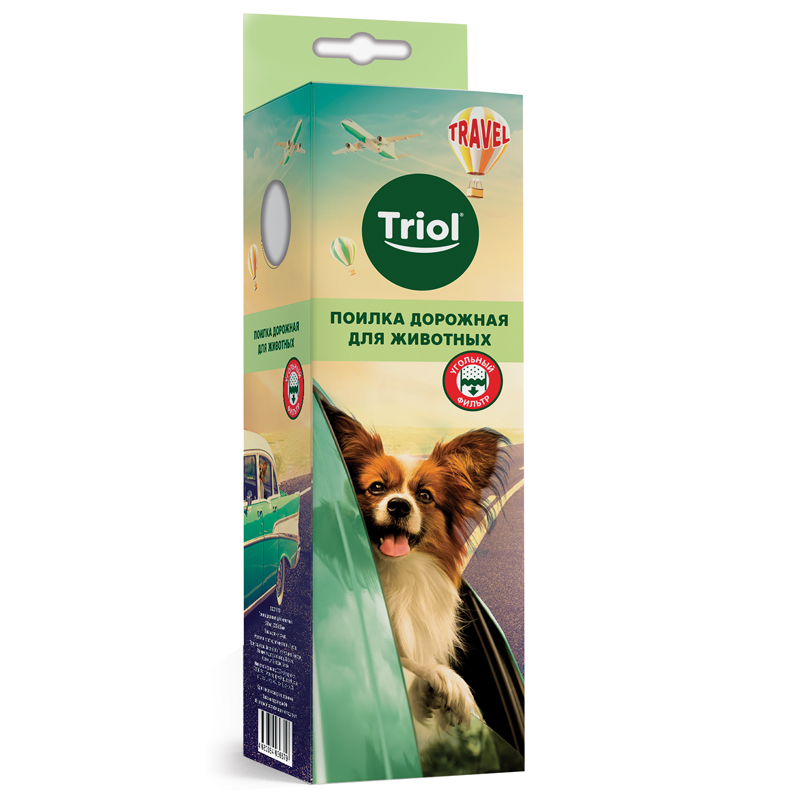 Поилка Triol Travel дорожная для животных 250 мл, 23*6,5 см 3