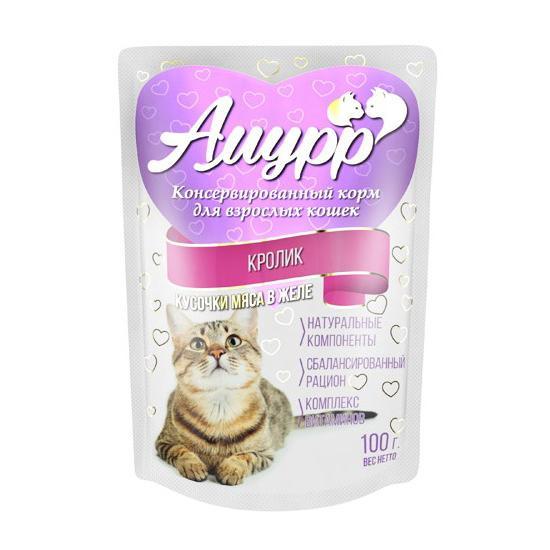  Амурр кролик в желе для кошек 100 г