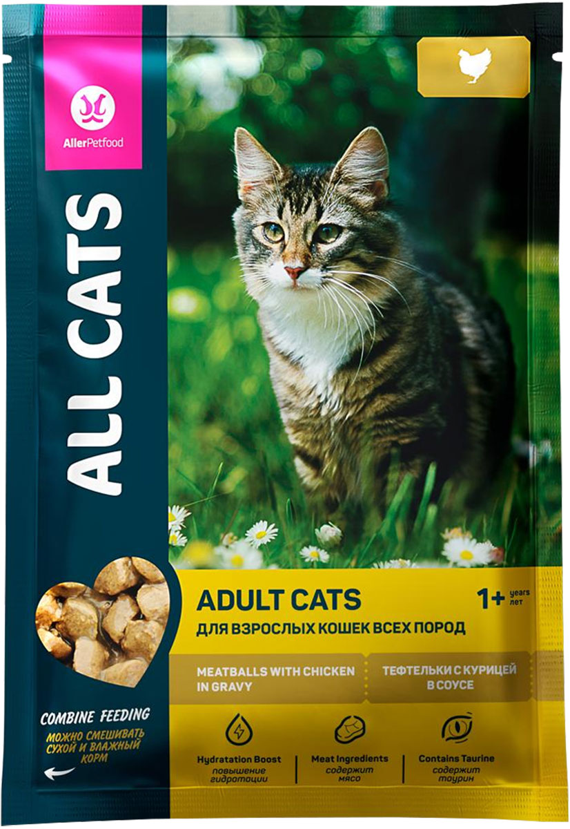  All Cats тефтельки с курицей в соусе д/кош 85 г